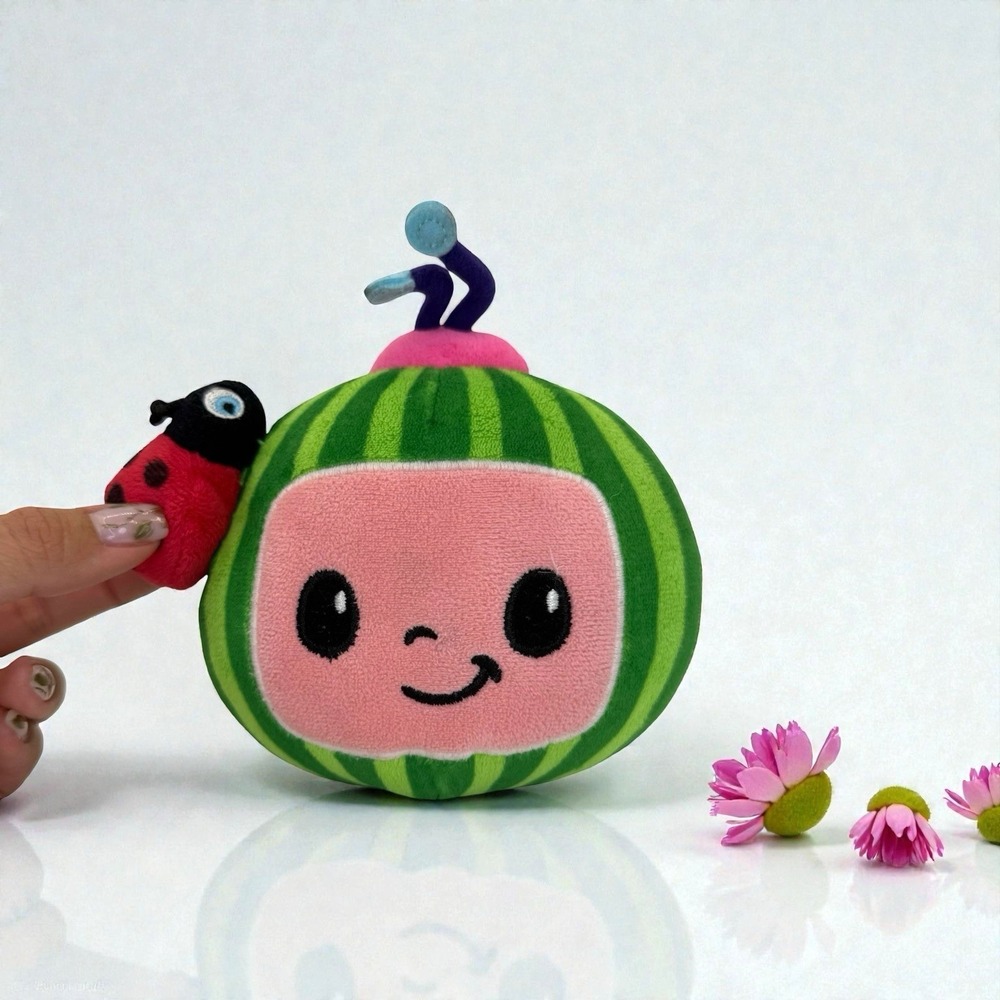 CoComelon Watermelon Plush Toy Ladybug Green Pink Soft Stuffed Animal Doll 2020!